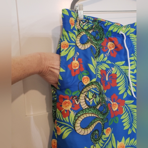 Dragon Ball SIze XXL Swim Trunks Front Pockets & Rear Elastic Waist Hi Rise - Picture 6 of 14